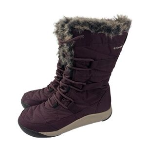 Columbia Womens Size 8.5 Minx IV Omni Heat Waterproof Winter Boot Purple